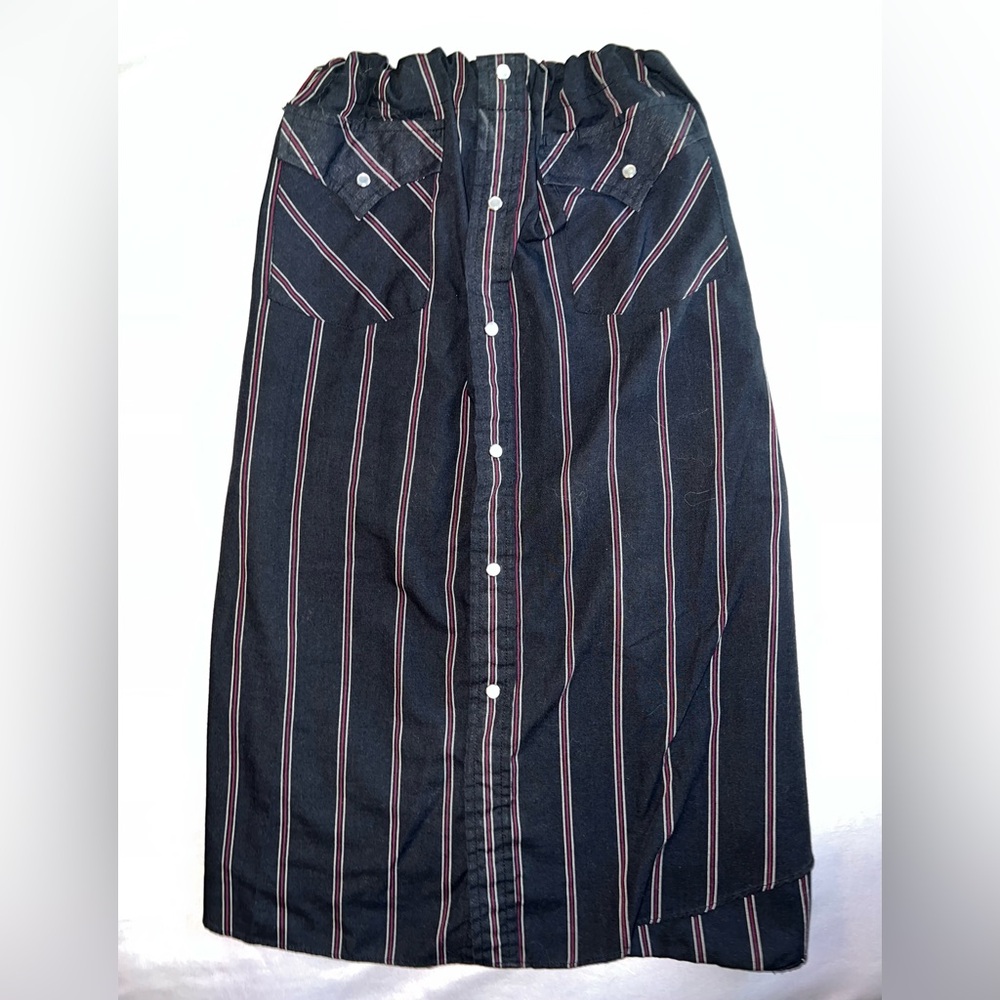 Wrangler Stripped Pearl Snap Tube Top